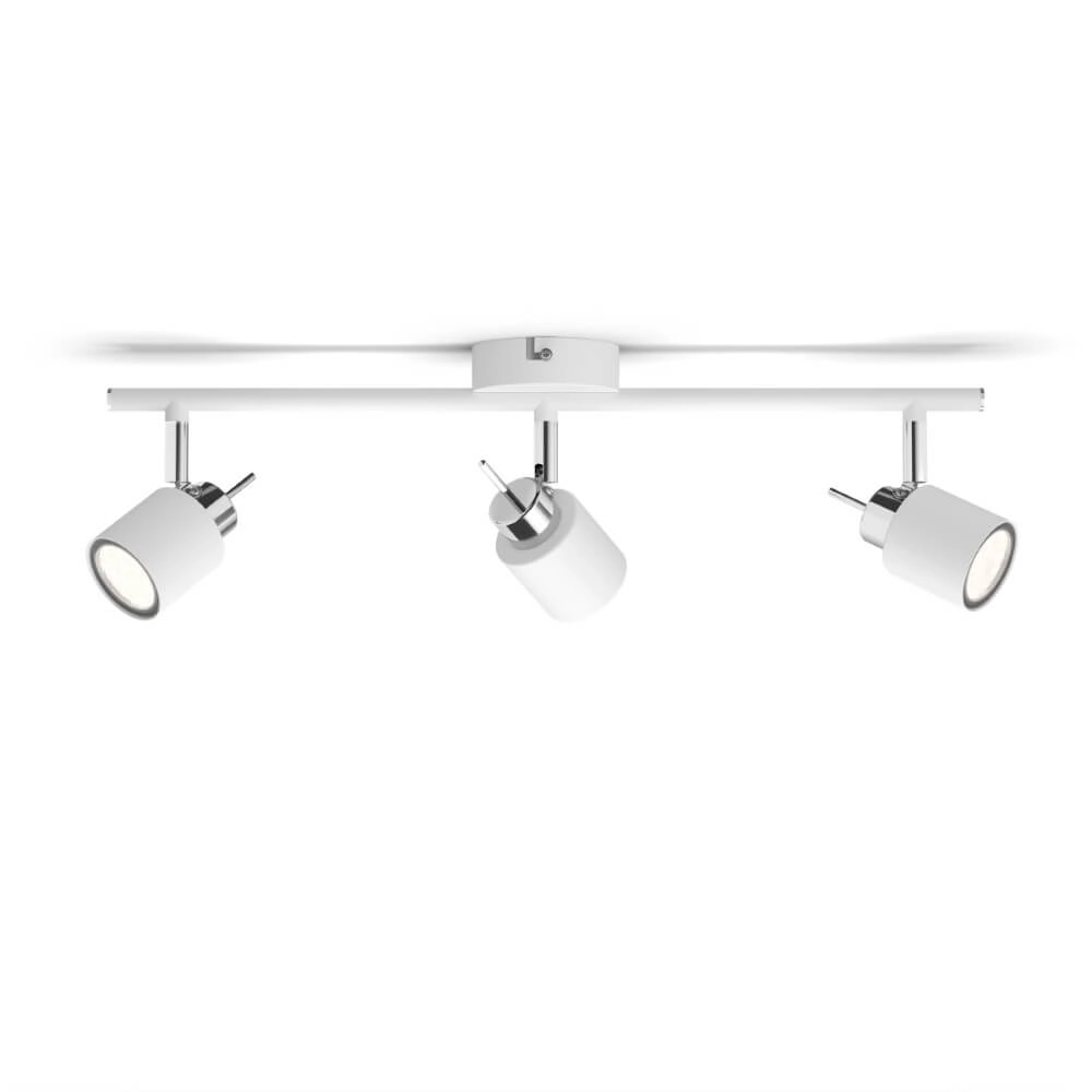 Witte plafondspot Meranti 3x GU10 Philips 8719514465336