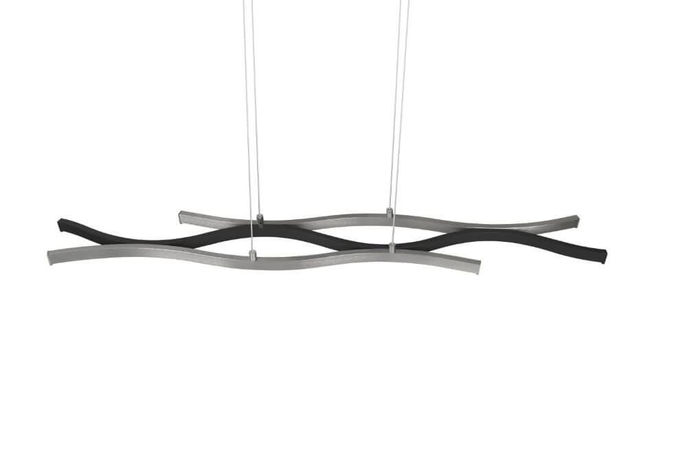 Hanglamp Blaze zwart met metaal Trio 4017807540161