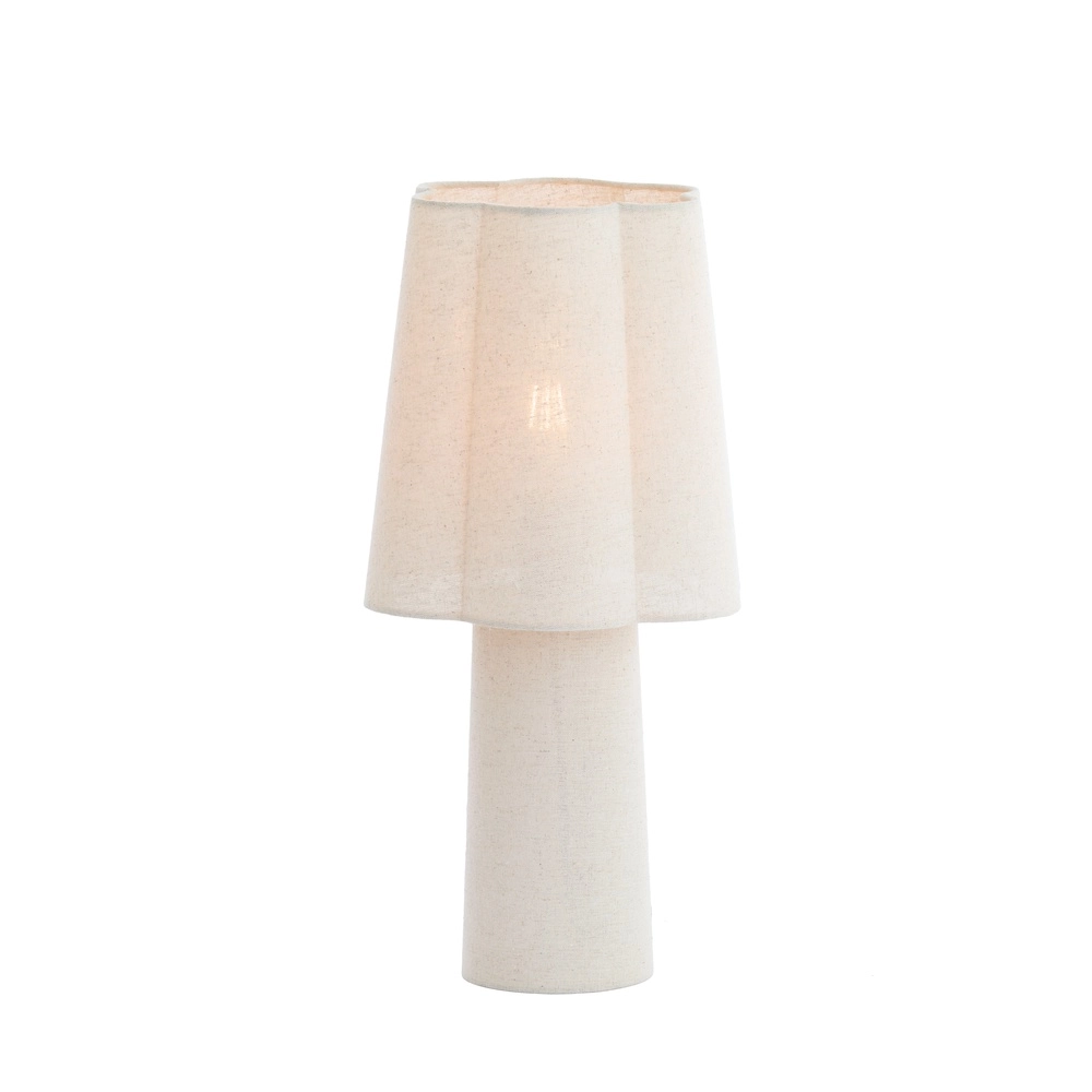 Schemerlamp Musaby organische vorm - wit linnen Light & Living 8717807784232