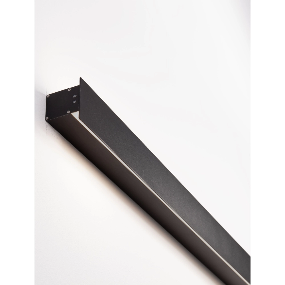 Wandlamp Path design zwart 1m