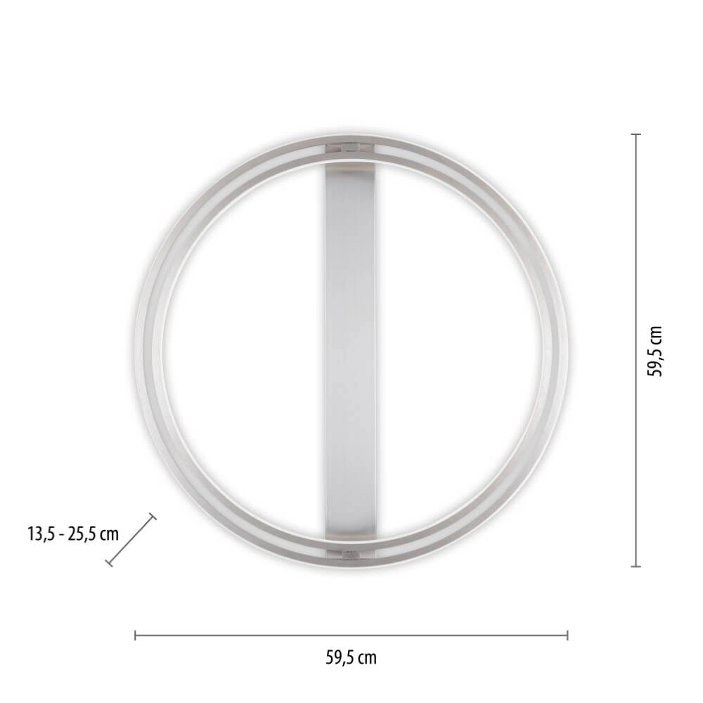 Plafondlamp Q-Beluga metaal Paul Neuhaus 4012248373590