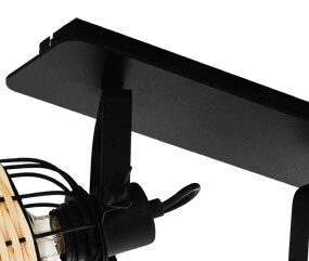 3-lichts plafondlamp Anwick 1 met rotan Eglo 9002759433260