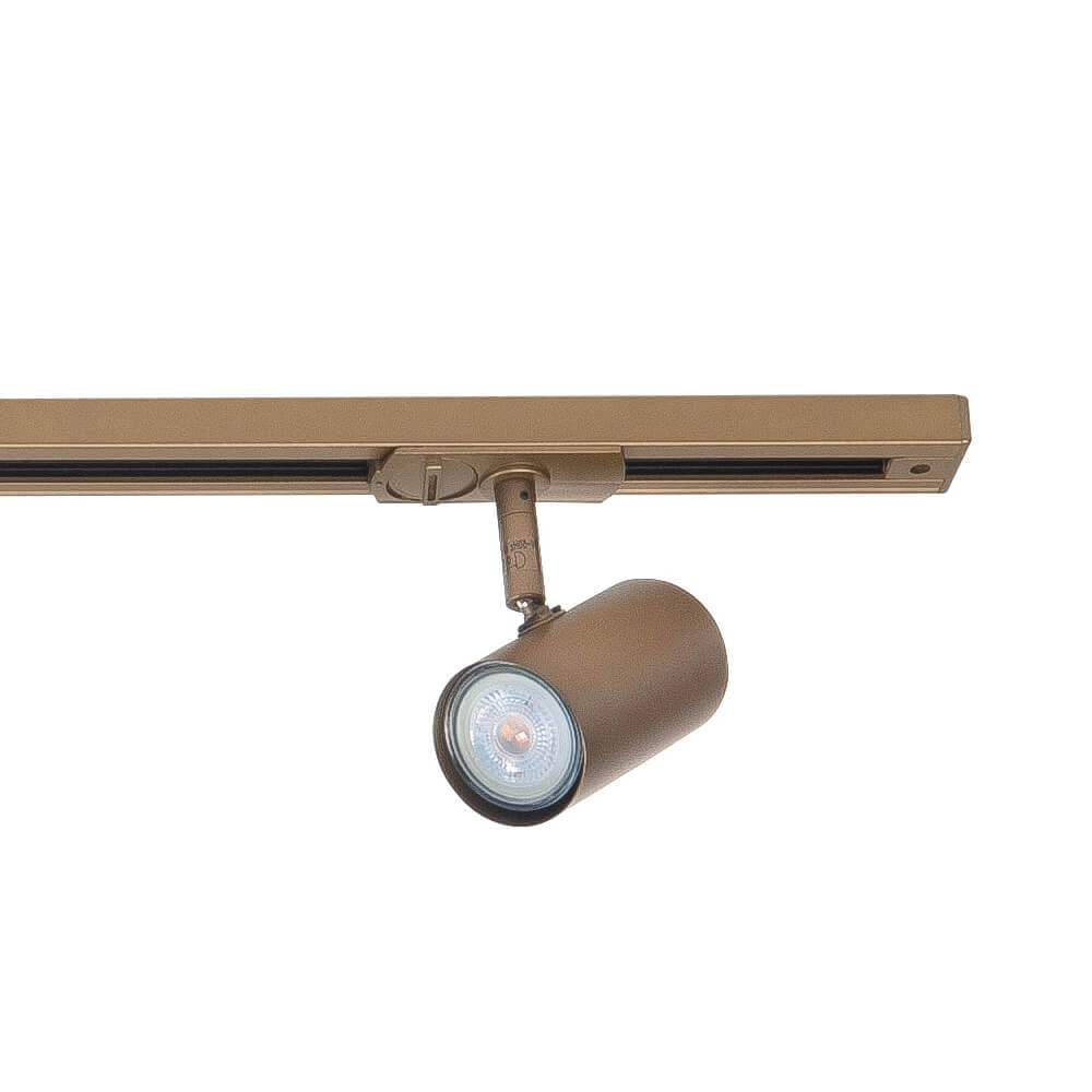 1-fase railset 100cm Cilinder goud met 3 spots Highlight 8718379047220