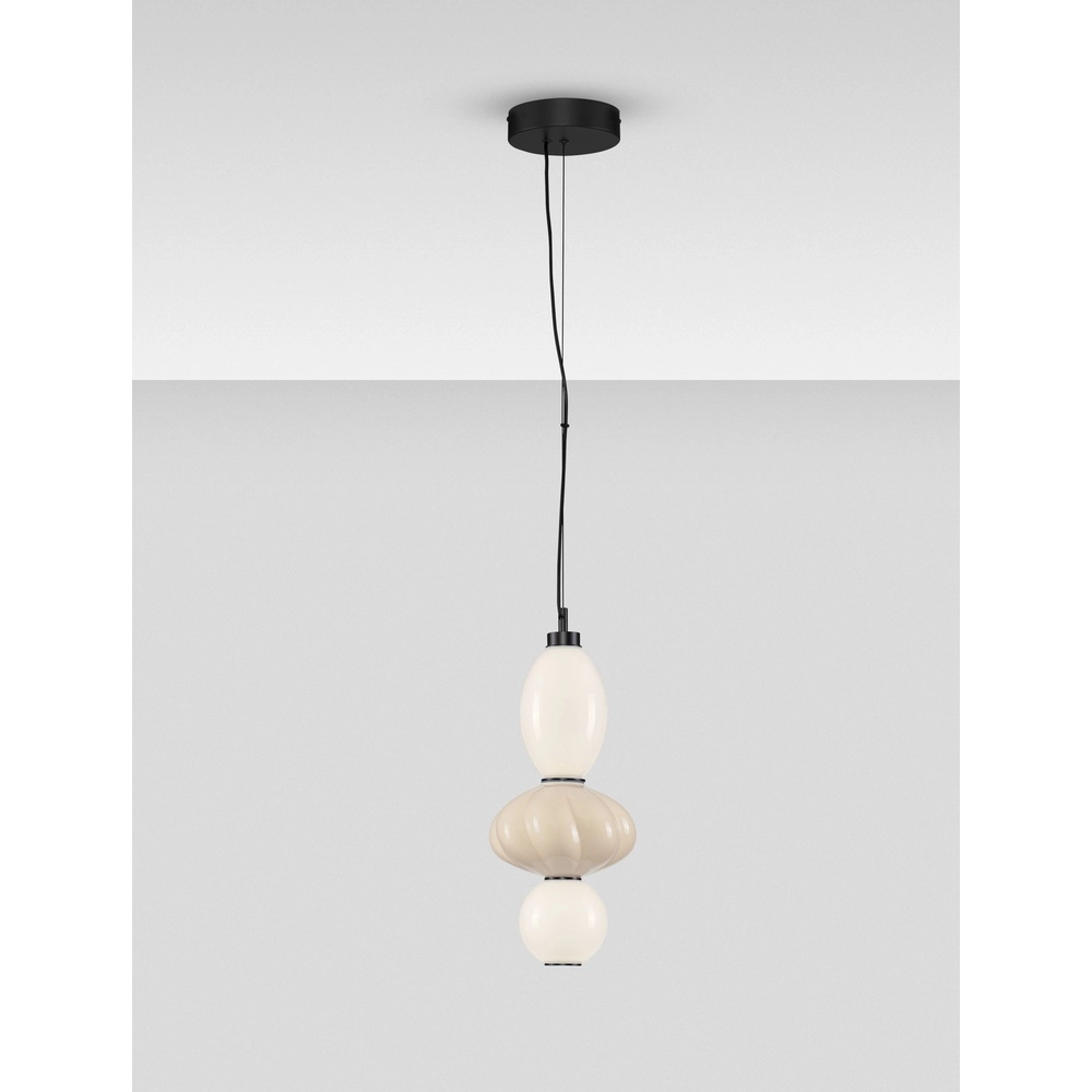 Hanglamp Oneta wit - beige Lyora 5212017473929