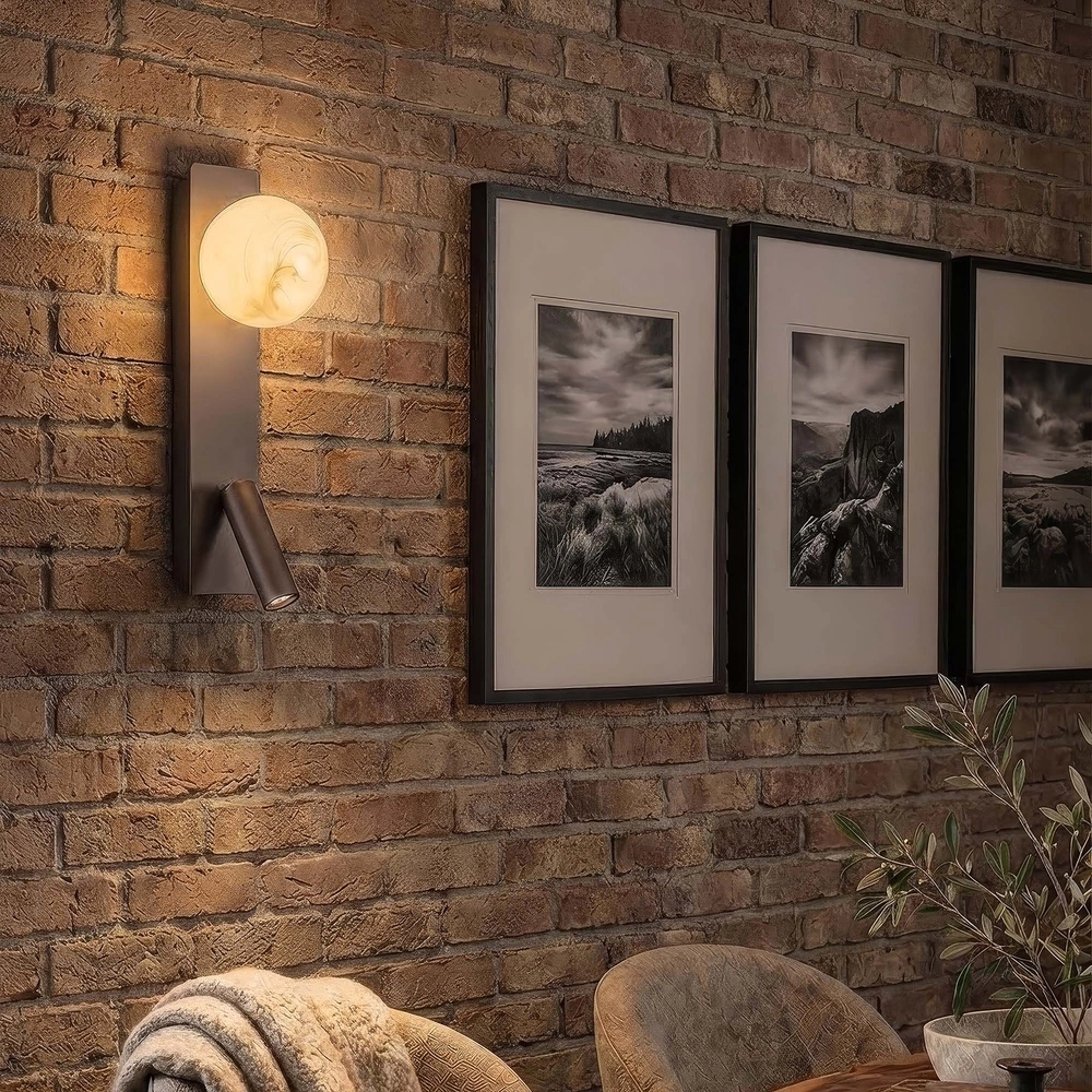 Wandlamp Carrara bruin Searchlight 5,05342E+12