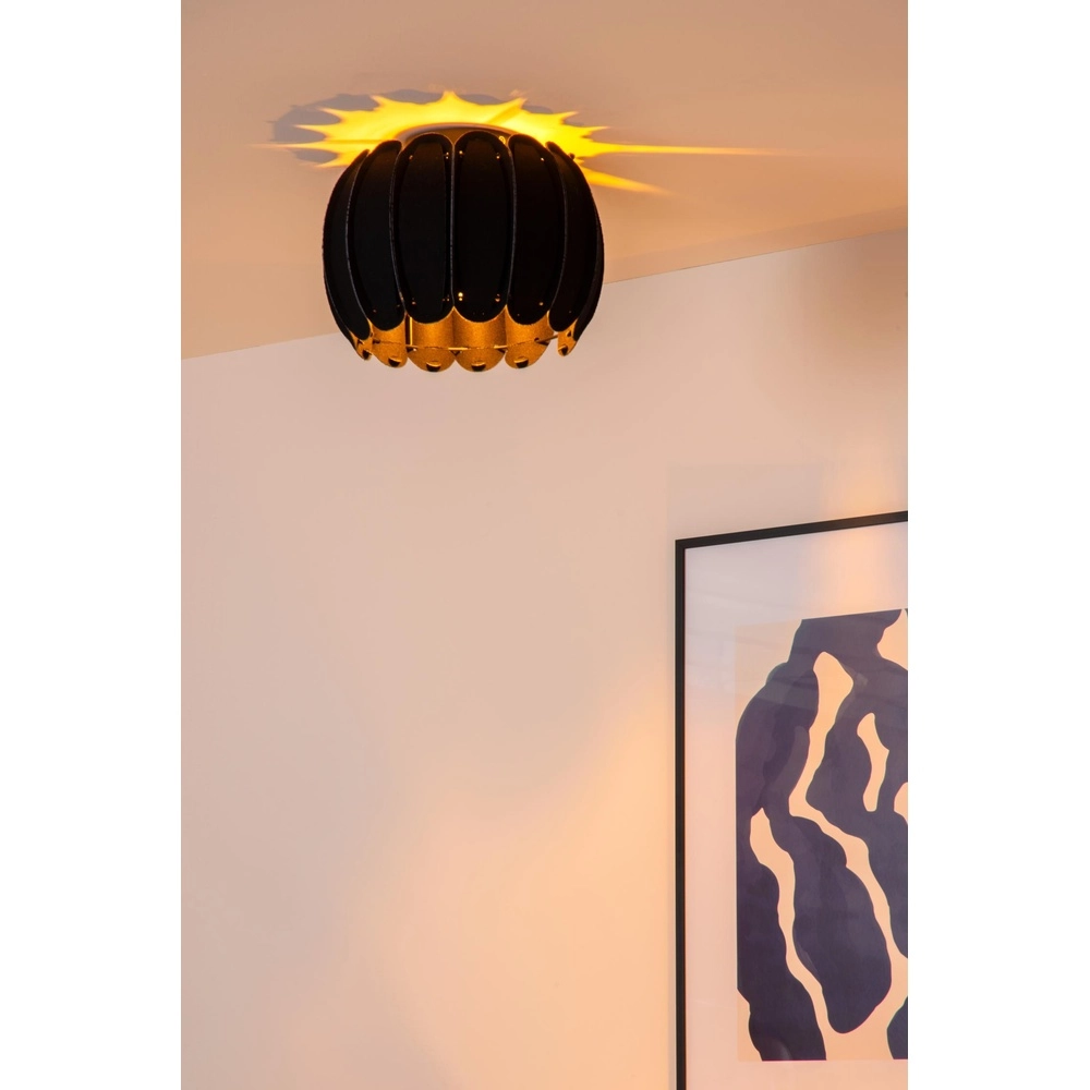 Plafondlamp Spencer Ø 30cm zwart Lucide 5411212343642