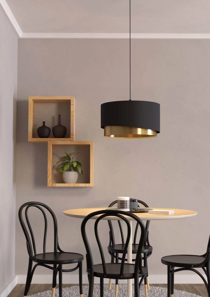 Hanglamp zwart met goud Manderline Ø 45cm Stars of Light 9002759399252