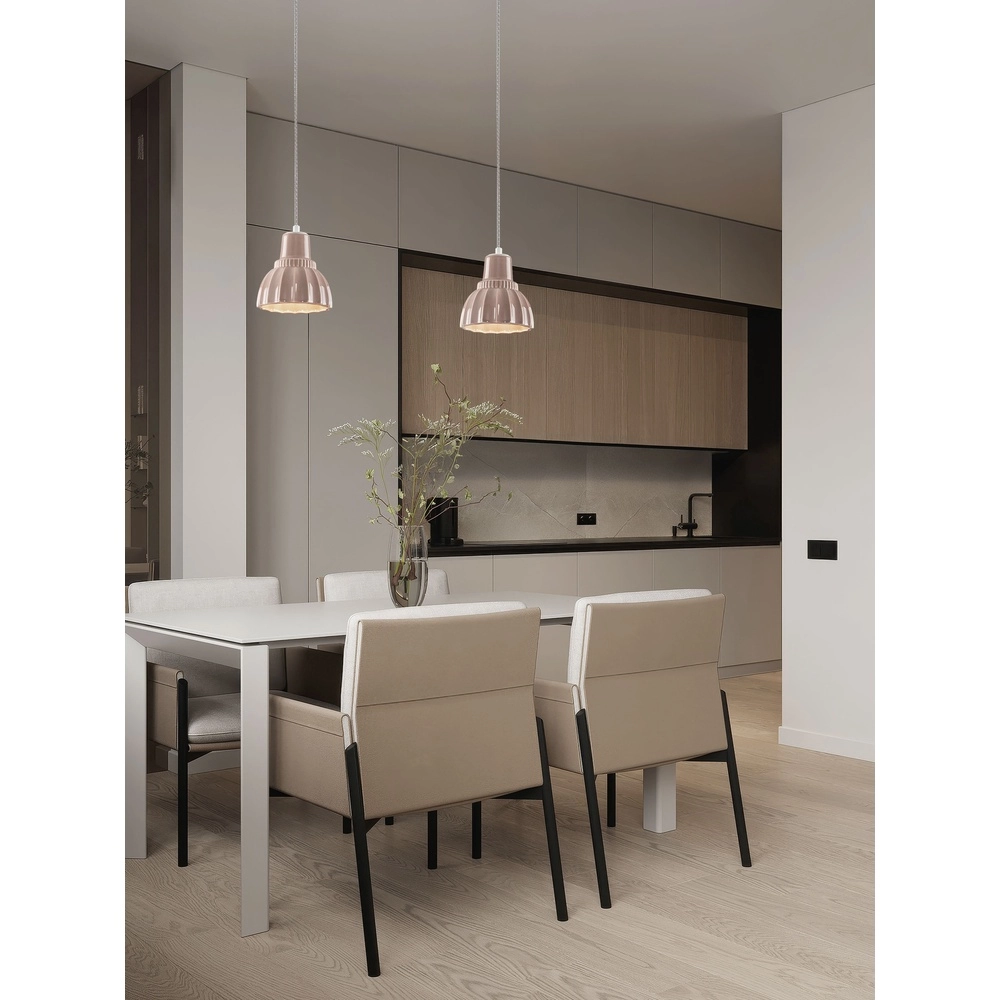 Hanglamp Picco wit met mokka bruin