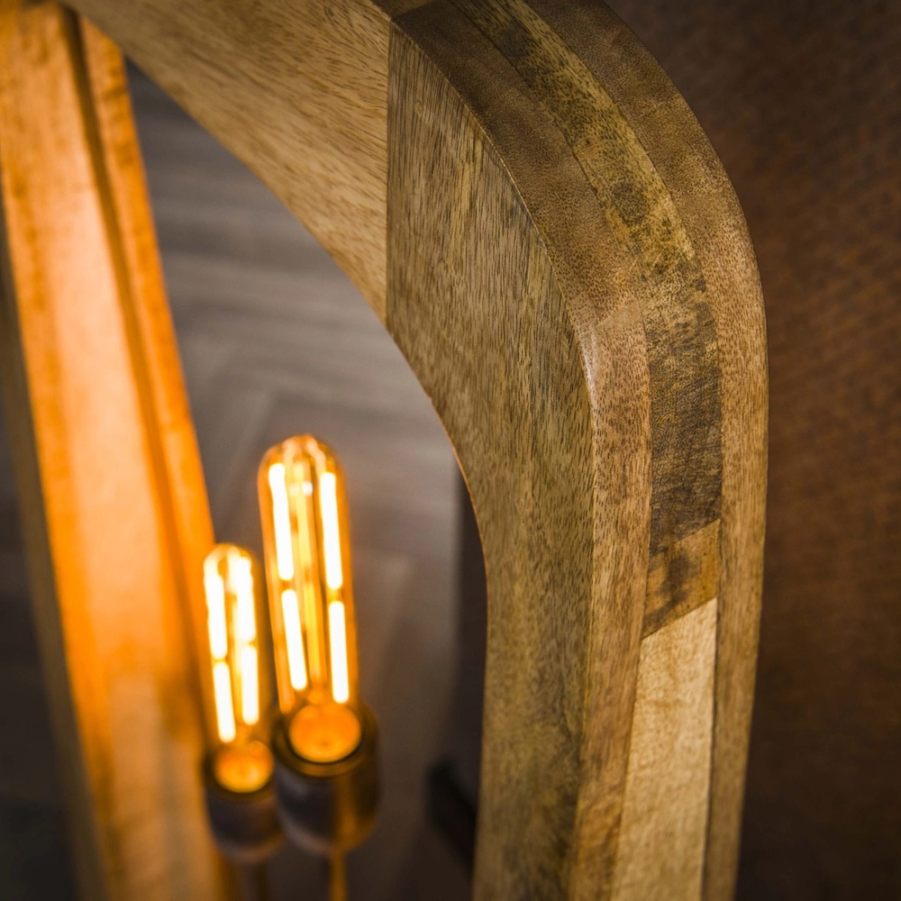 Houten vloerlamp Bray 3x E27 - Mangohout Lyora 8716803511422