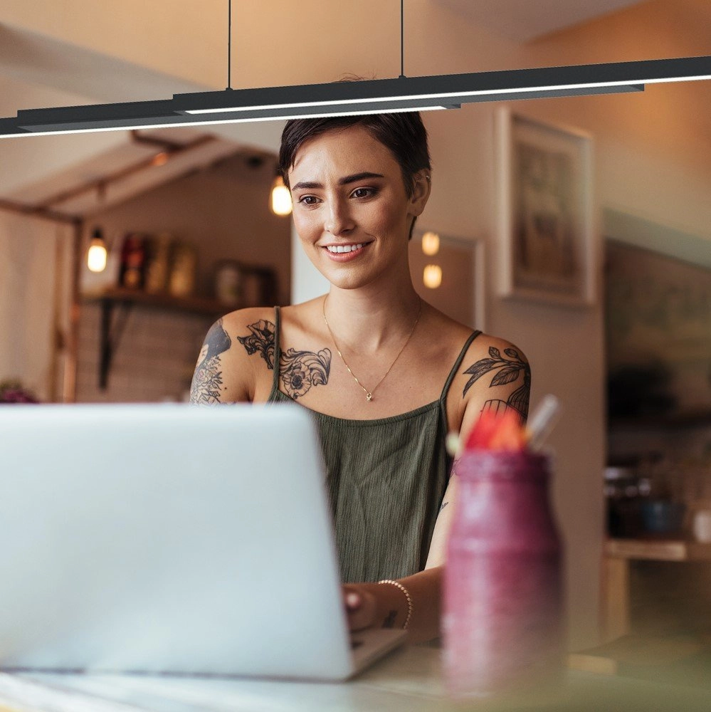 Hanglamp Zelena Motion verstelbaar 80cm zwart Steinhauer 8712746122770