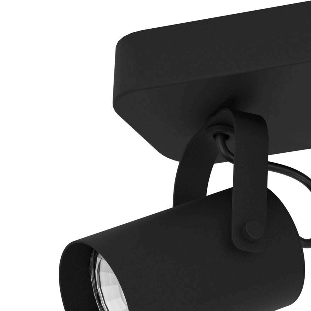 Zwarte plafondspot Sorego 2-lichts Eglo 9008606239085