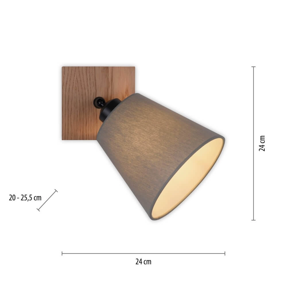 Wandlamp Green Michel hout Just Light 4043689994891