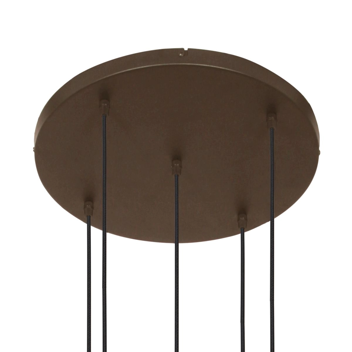 5-lichts vide hanglamp Bollique cacao met amber glas Steinhauer 8712746187175