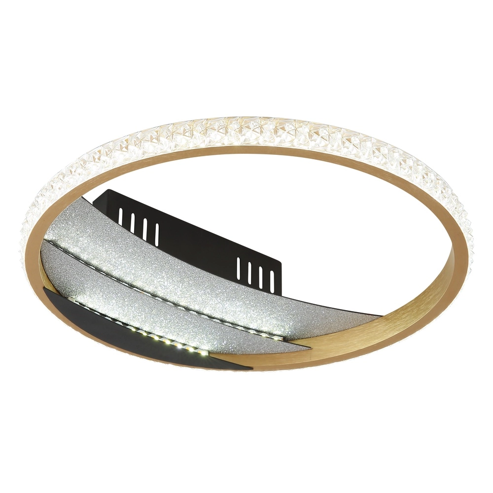 Unieke plafondlamp Constance zwart met goud Ø 29,5cm Globo 9007371569847