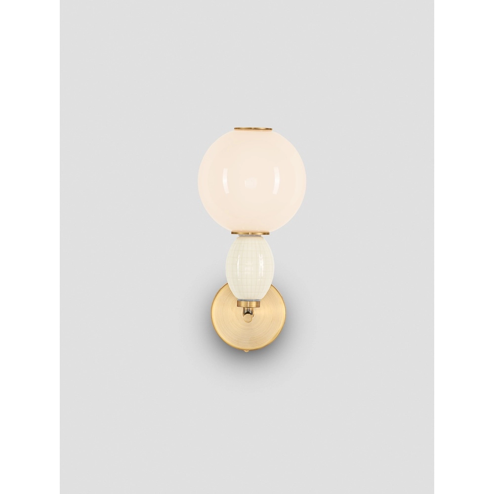 Wandlamp Obrie goud met wit Lyora 5212017484215