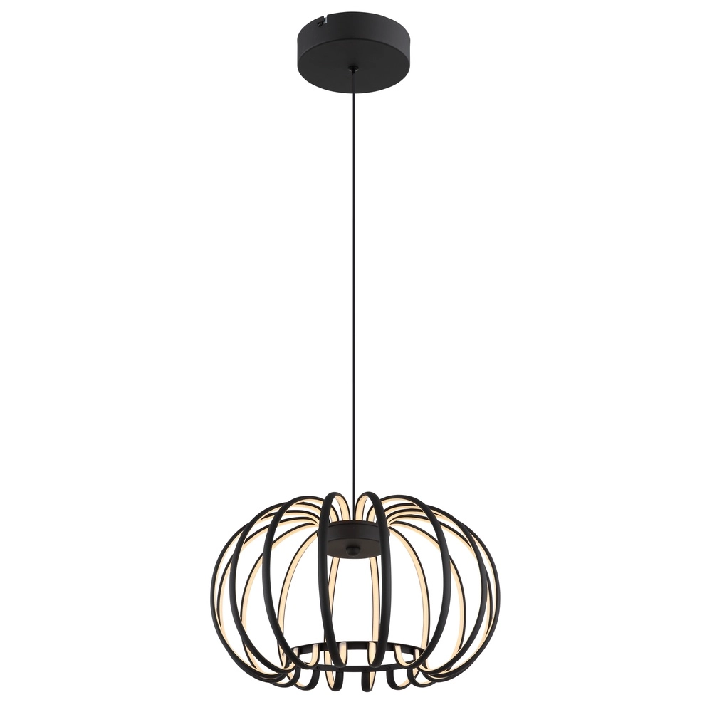 Zwarte hanglamp Ribbon design Globo 9007371575305