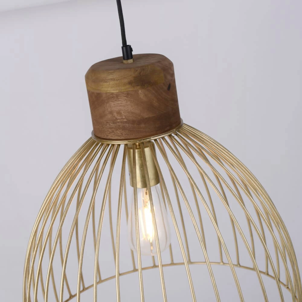 Hanglamp Alami bruin messing Just Light 4043689976125