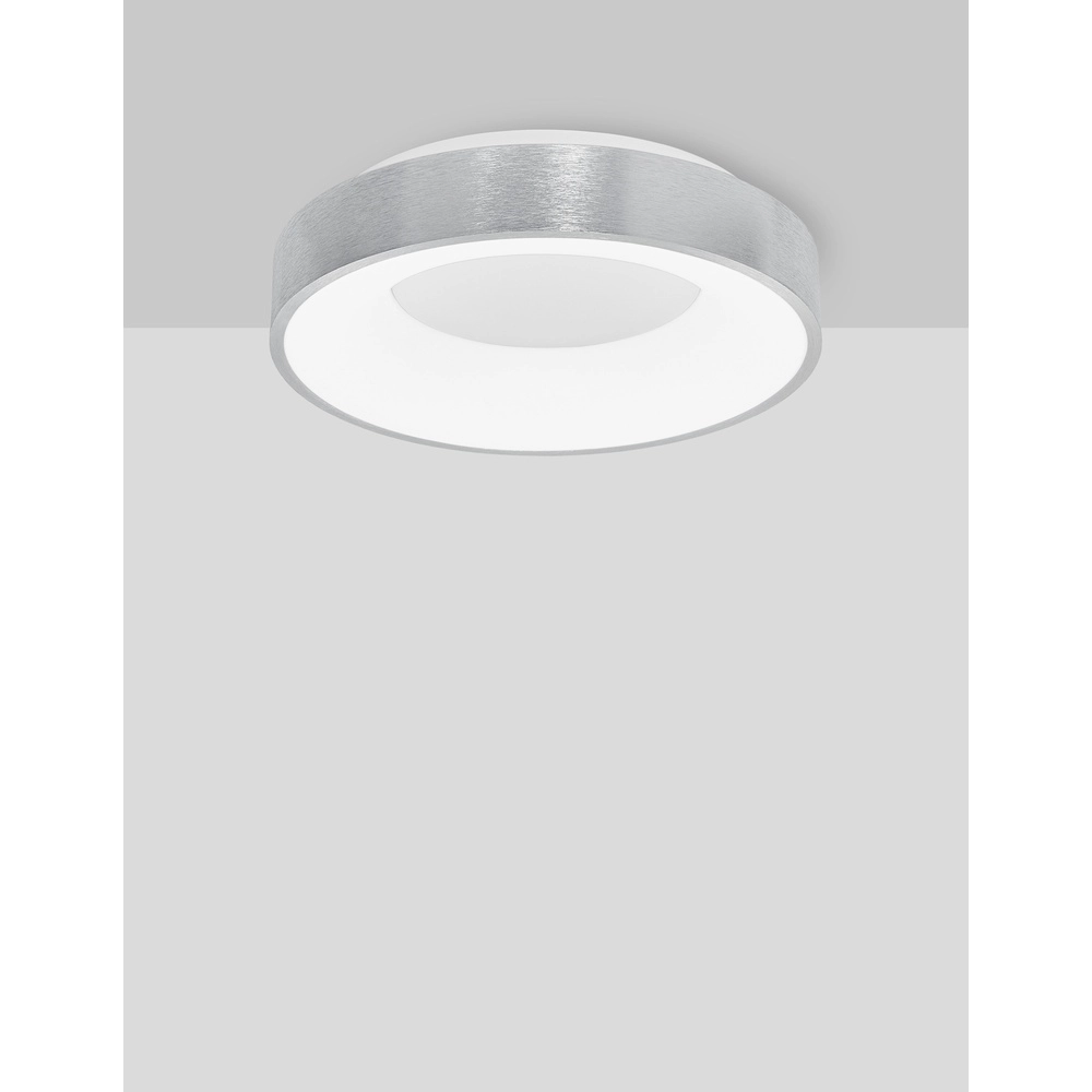 Plafondlamp Rando Thin zilvergrijs Ø 38cm Lyora 5212017420060