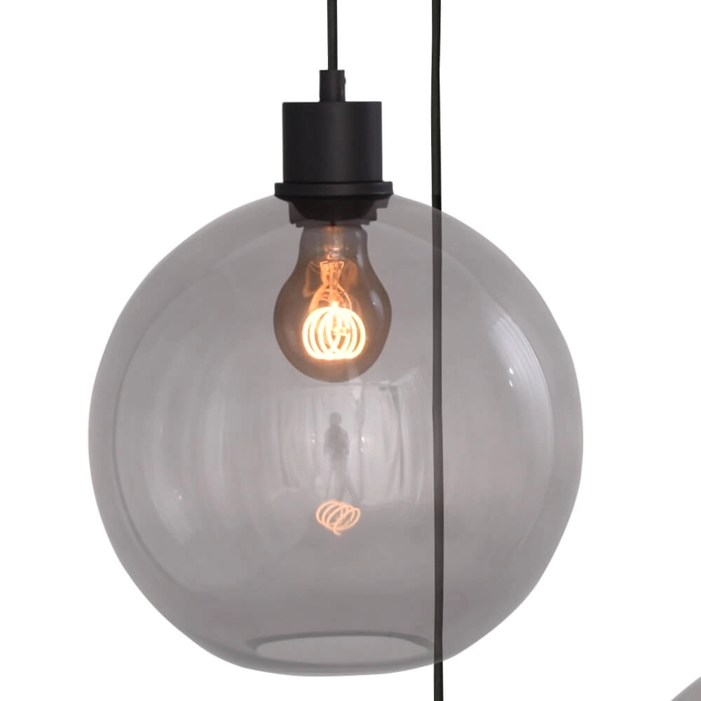 Vide hanglamp Lazise 3x Ø 25cm zwart Masterlight 8718121303543