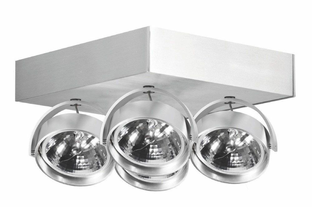 12 volt opbouwspot Dutchess 4-lichts, grijs