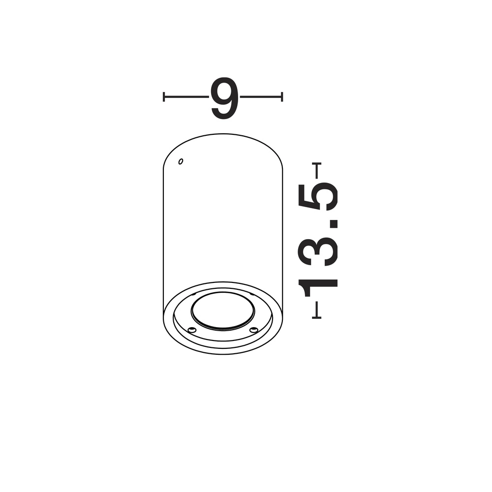 Plafondspot Par zwart beton Lyora 5212017469069
