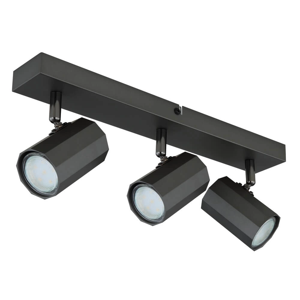 Grijze plafondlamp James 3-lichts Globo 9007371447848