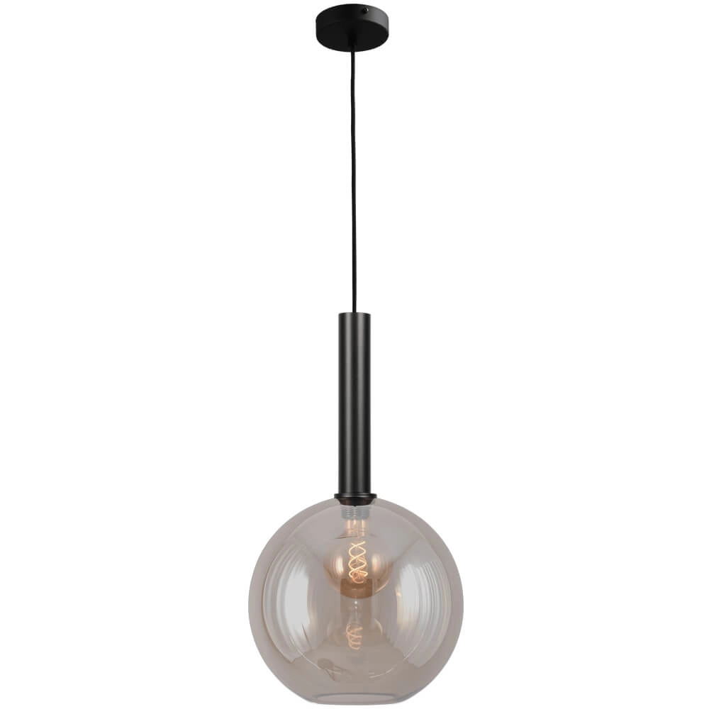 Hanglamp Ø 30cm Bella 2 Zwart met goud glas