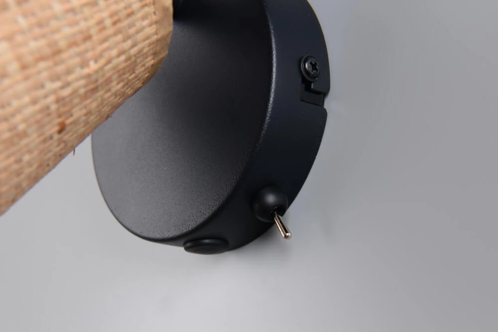 Zwarte wandlamp Aimee met crème kap Trio 4017807637335