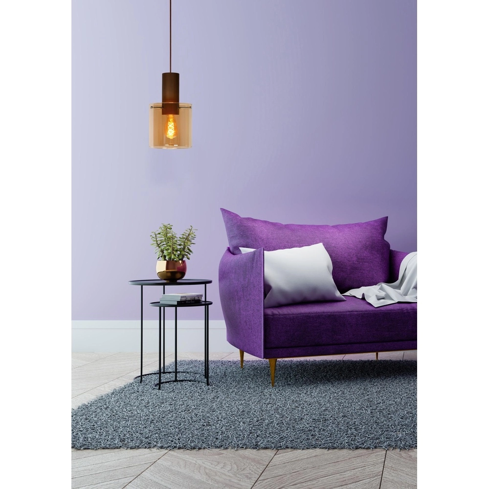 Hanglamp Toledo Ø 20cm amber glas Lucide 5411212740847