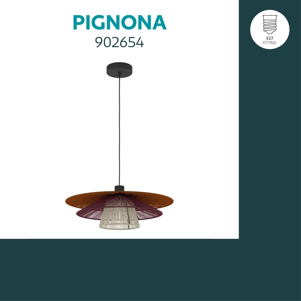 Draad hanglamp Pignona Ø 50cm gekleurd Eglo 9008606391158