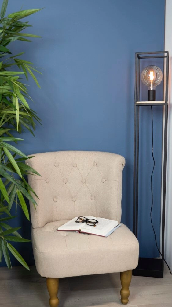 Vloerlamp Libertad zwart met hout Eglo 9002759997984