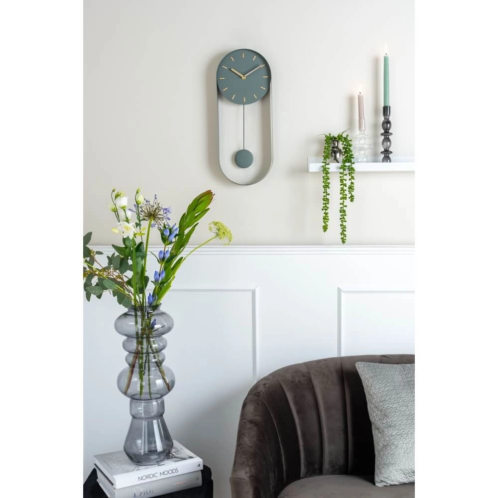 Wandklok Pendulum Charm groen - Ø 20 x 50cm Karlsson 8714302696664