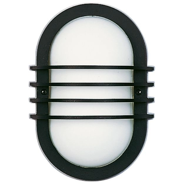 Verlichting boven deur Ovalla zwart