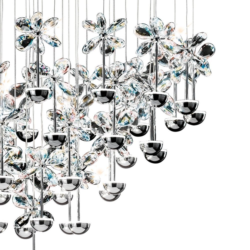Pendant lamp Pianopoli 43-light 78cm gray Stars of Light 9002759936617