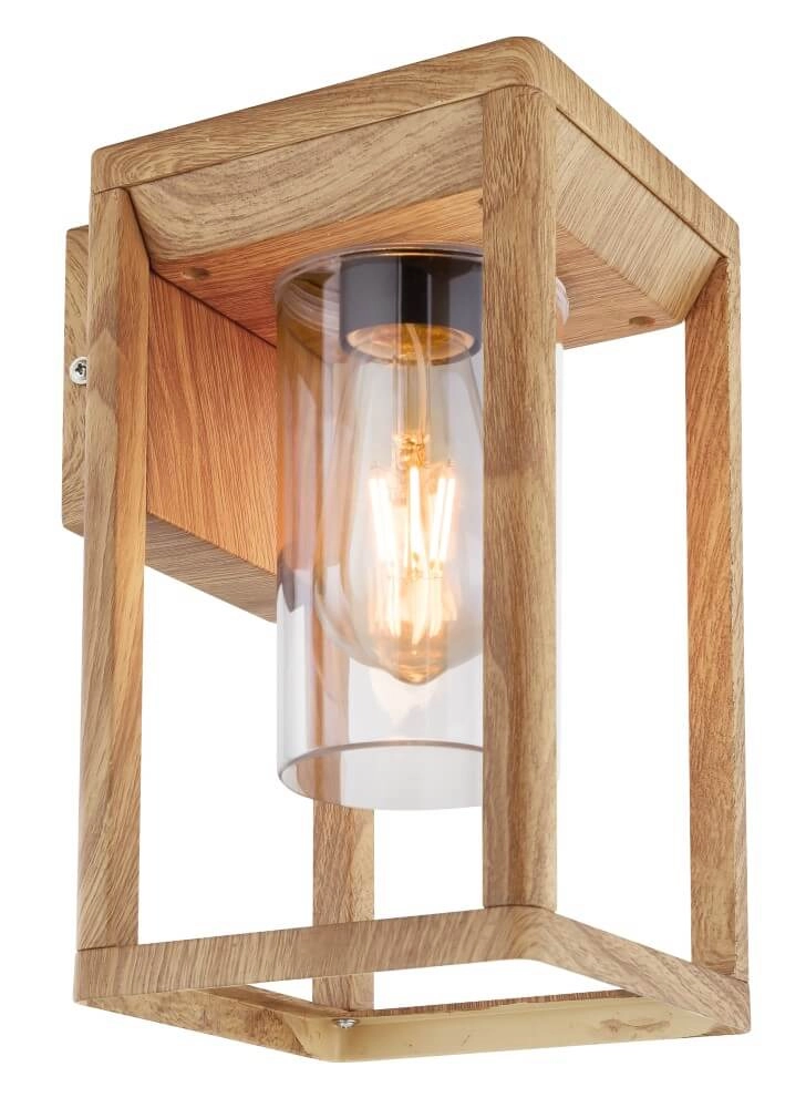 Hout look muurlamp Candela