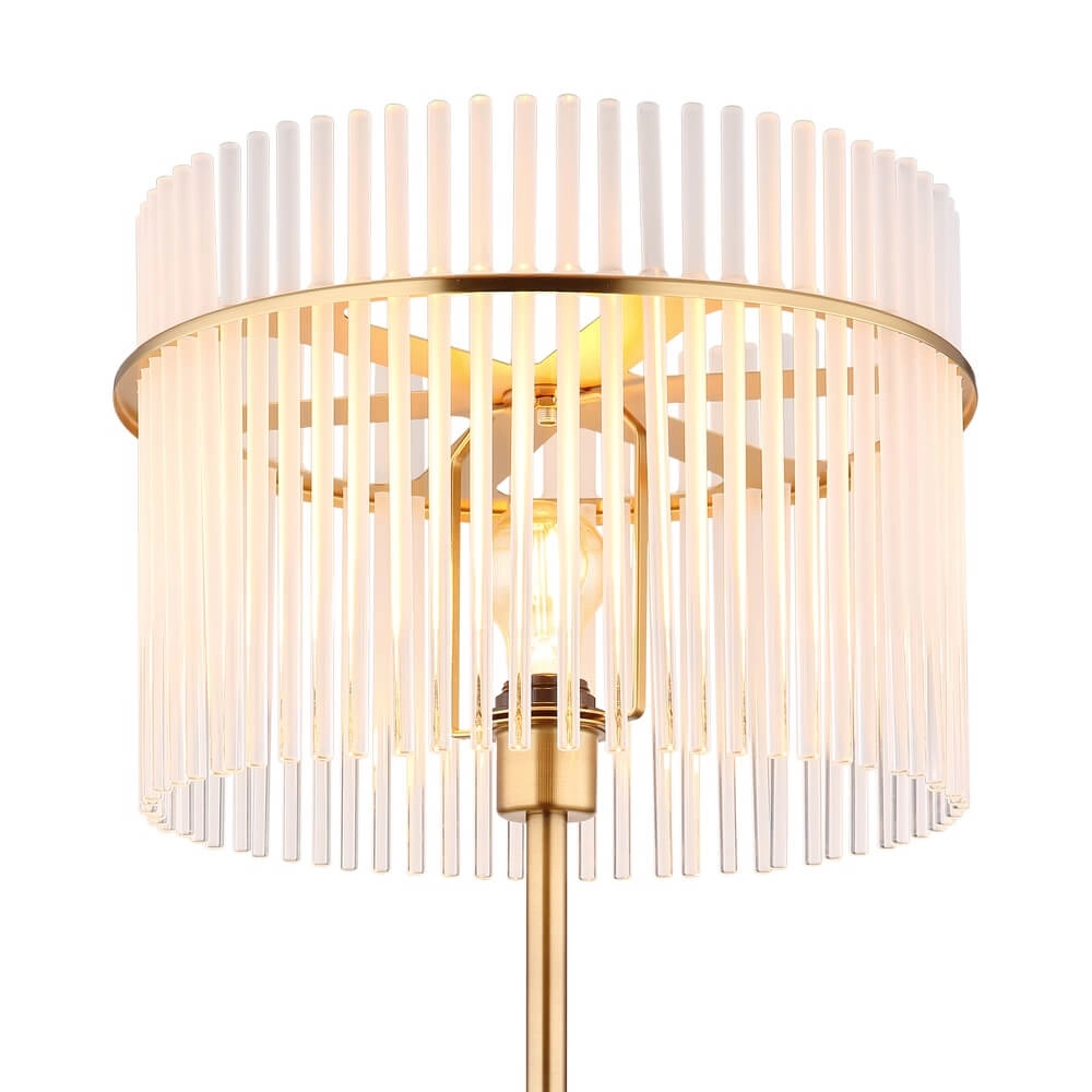 Gouden vloerlamp Gorley met glas Ø 38cm Globo 9007371446810