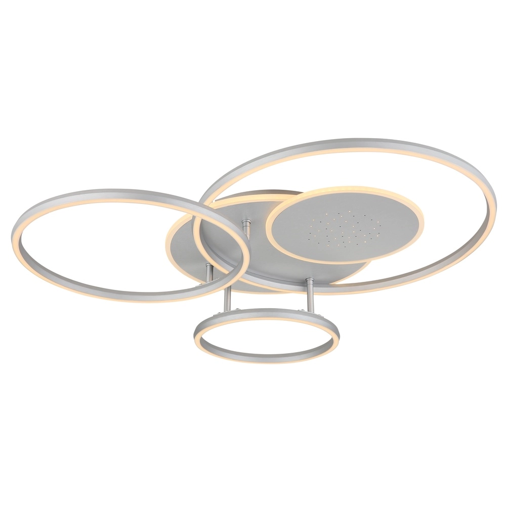 Moderne plafondlamp Johnson zilvergrijs 80,7cm Globo 9007371583553