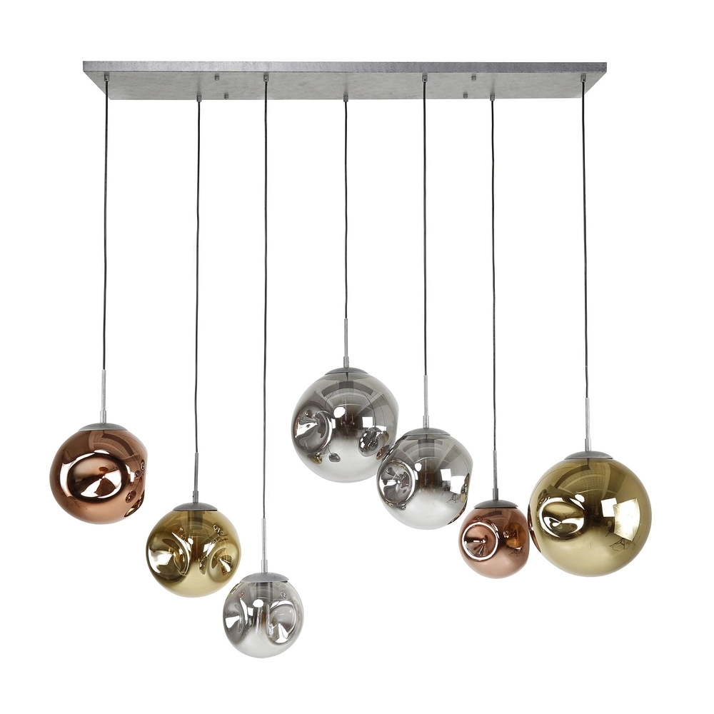 7-lichts hanglamp Stellar gekleurde bollen Lyora 8716803511682