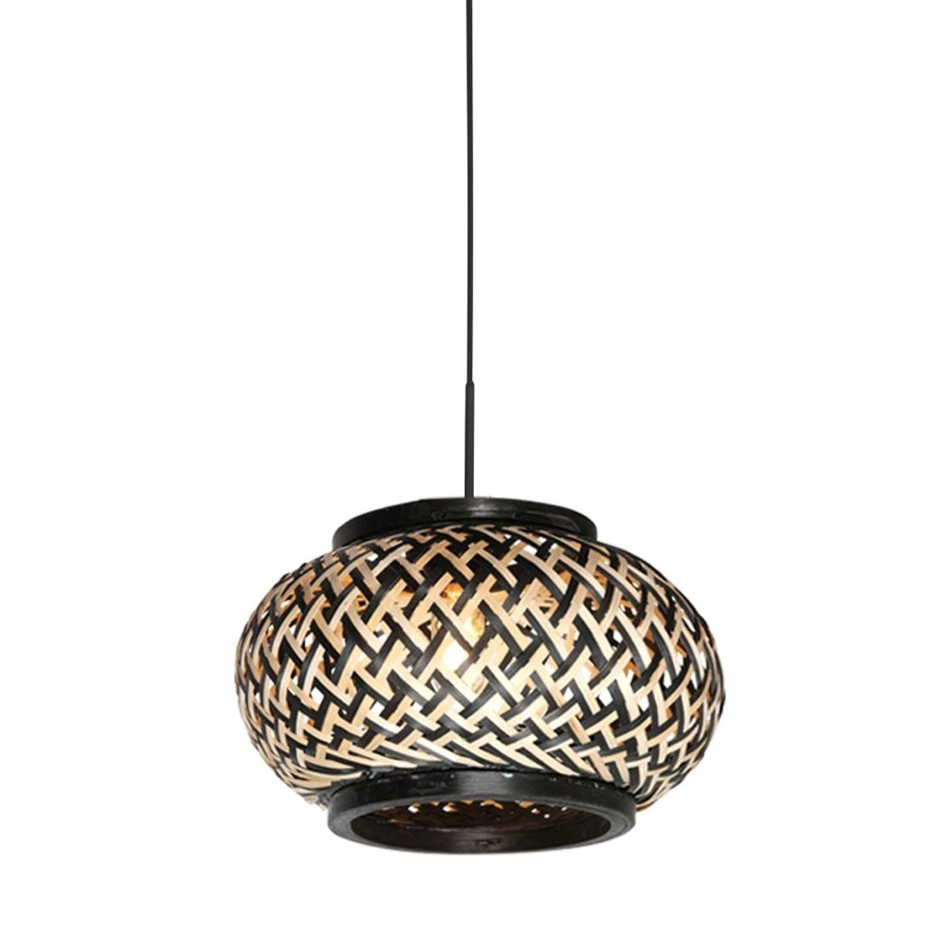 Hanglamp Nox Light met bamboe kap Ø23cm