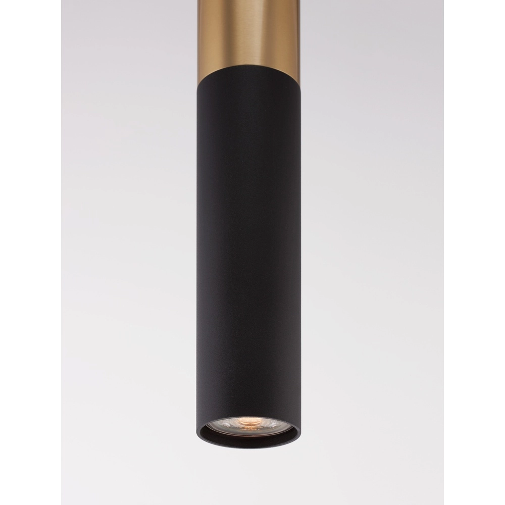 Hanglamp Pongo M enkel 30cm goud met zwart Lyora 5212017430342