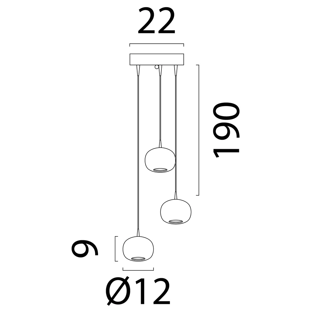 Design hanglamp Alta 3-lichts beige terra Masterlight 8718121438153