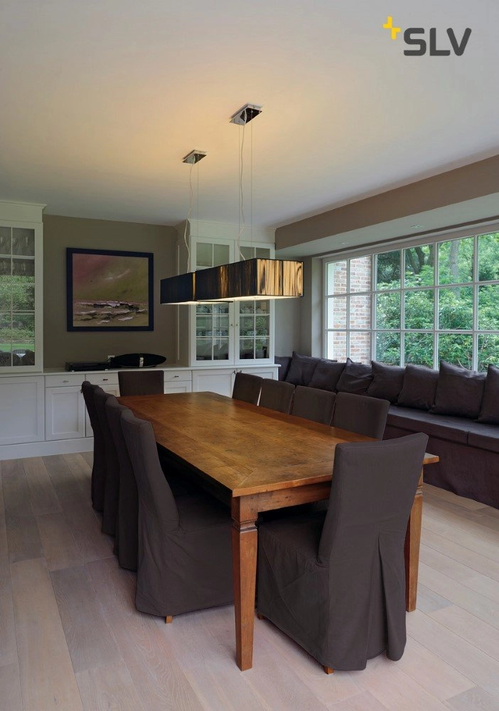 Hanglamp design Q-Line dimbaar 142cm zwart SLV 4024163196116