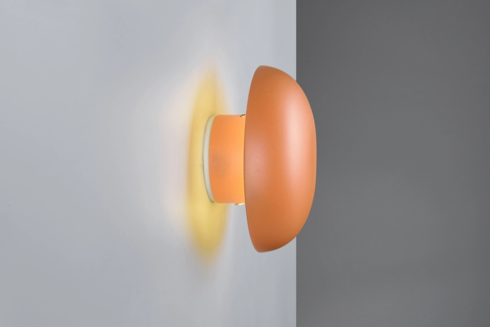 Oranje wandlamp Davey Ø 15cm Trio 4017807643831