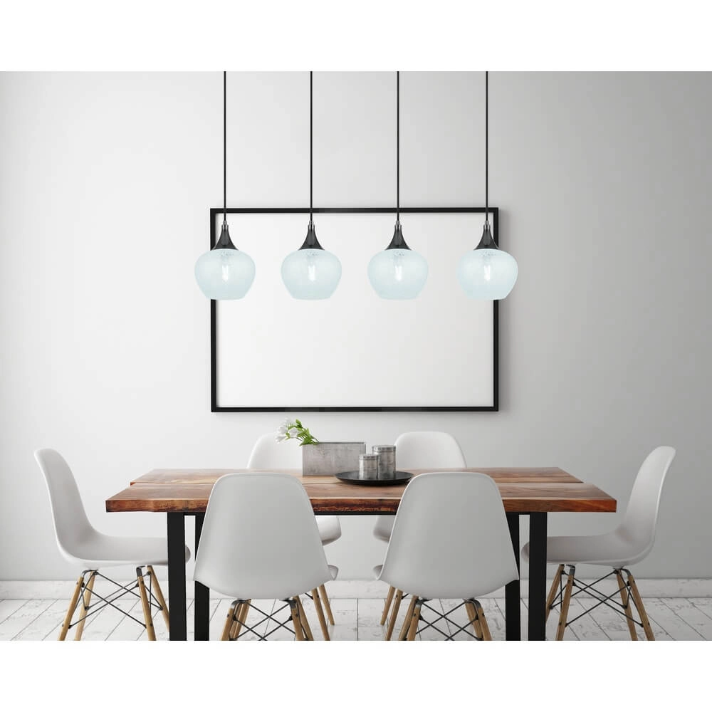 Antraciet hanglamp Maxy met wit glas 4-lichts Globo 9007371456178
