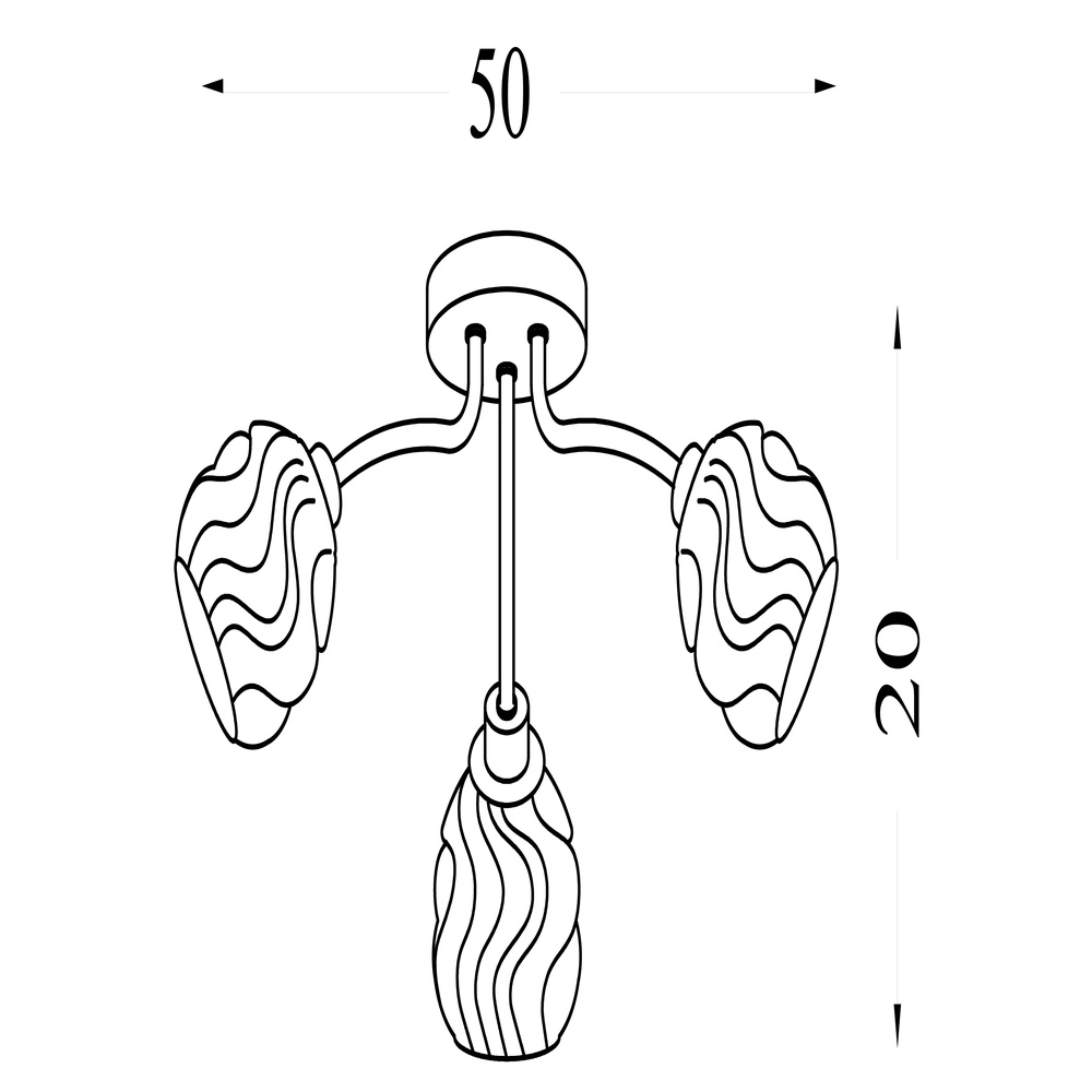 Plafondlamp Astral goud 3-lichts Searchlight 5053423304069