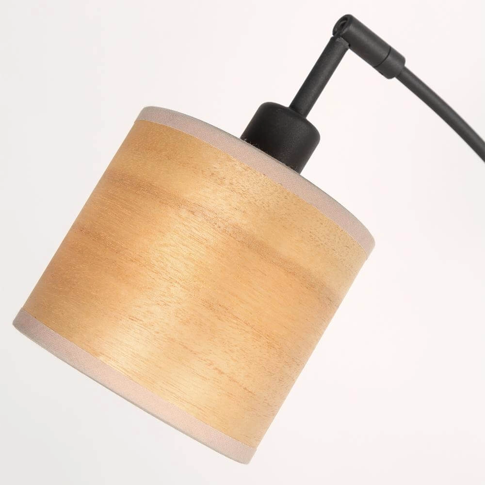 Vloerlamp Bambus zwart met bamboe 5-lichts Steinhauer 8712746171464