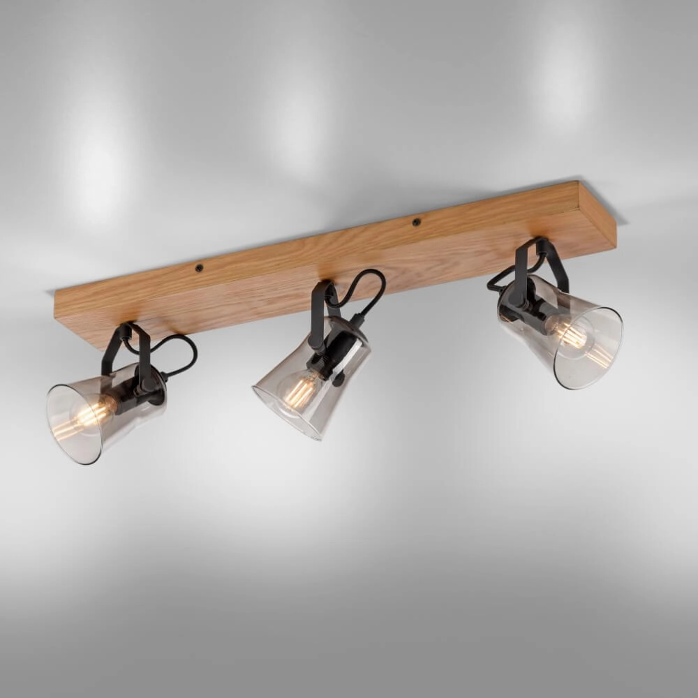 Plafondlamp Green Langstrom hout 3-lichts Just Light 4043689994884