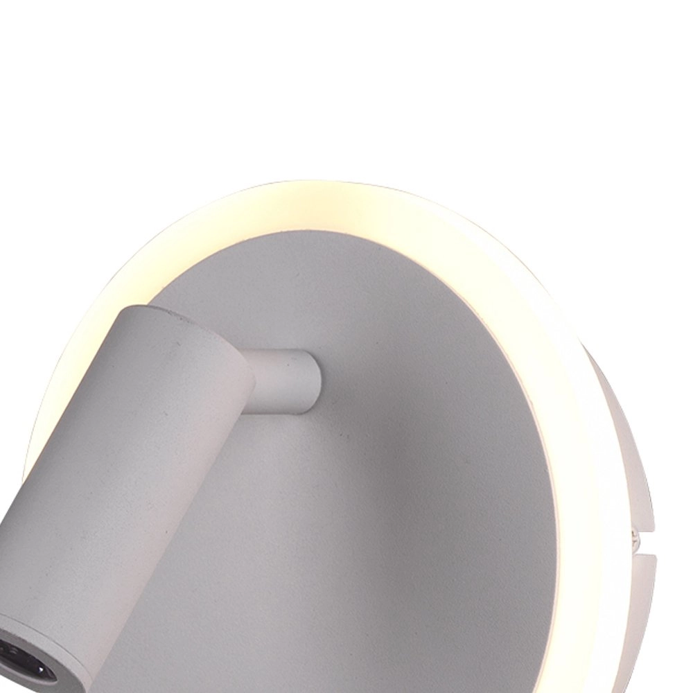 Wandlamp Jordan met spot mat wit Trio 4017807413281