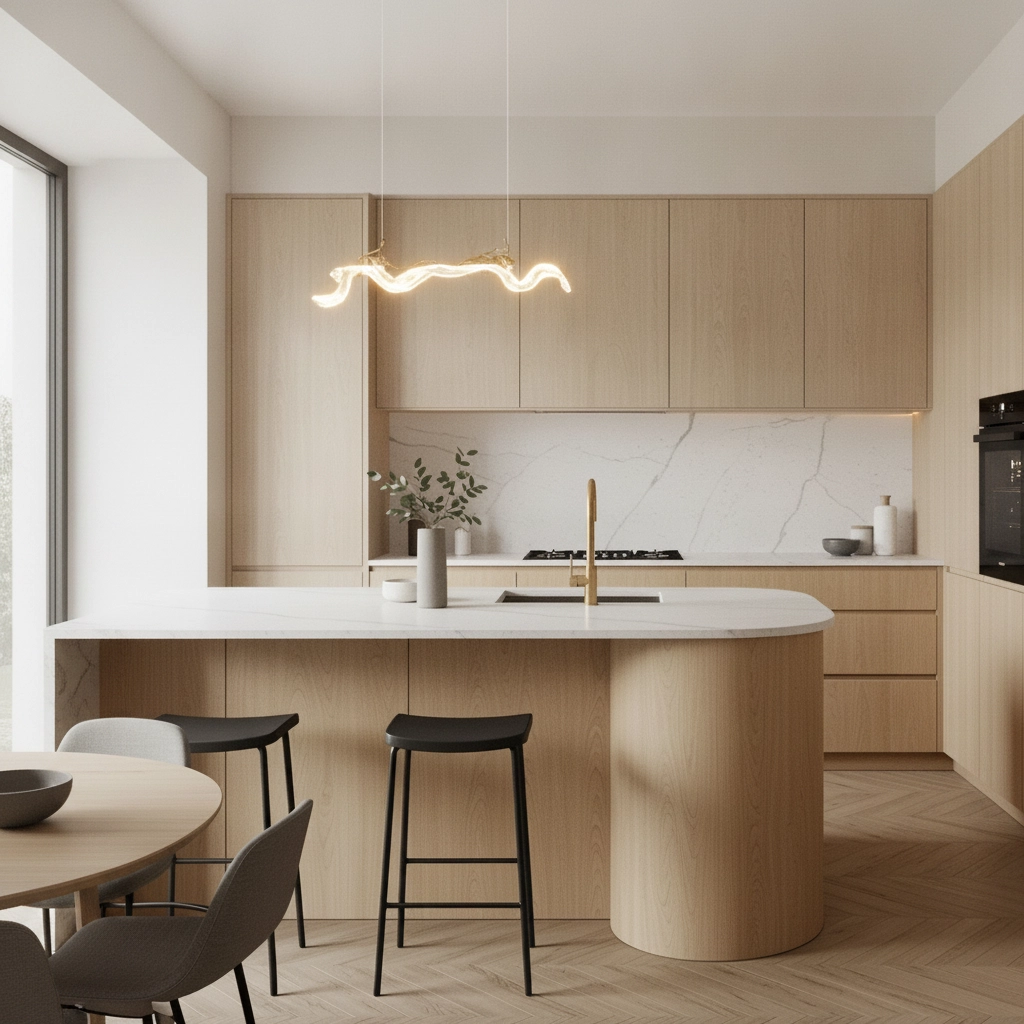 Gouden hanglamp Avesa met helder glas