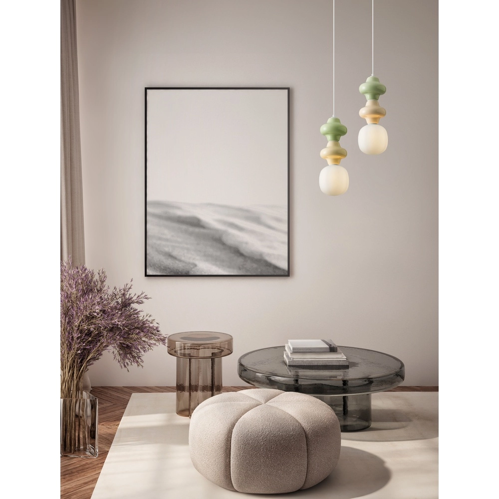 Hanglamp Clio M groen en geel keramiek Lyora 5212017461292